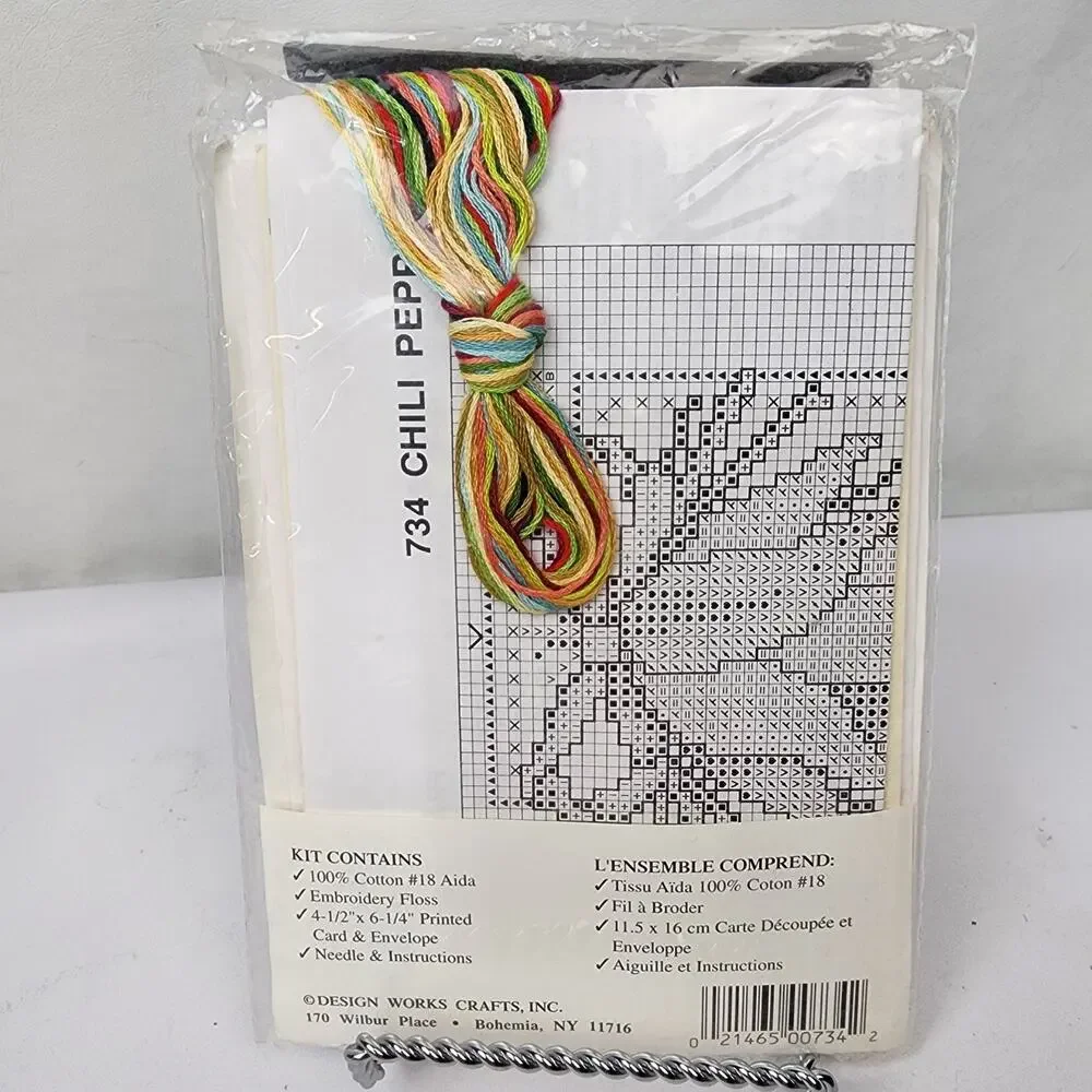 Design Works Crafts Cross Stitch Greeting #734 Chili Peppers Small 4